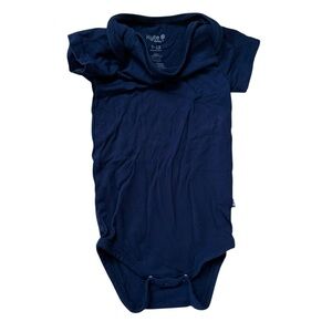 KYTE Baby Navy Short Sleeve Onesie, 6-12 Months